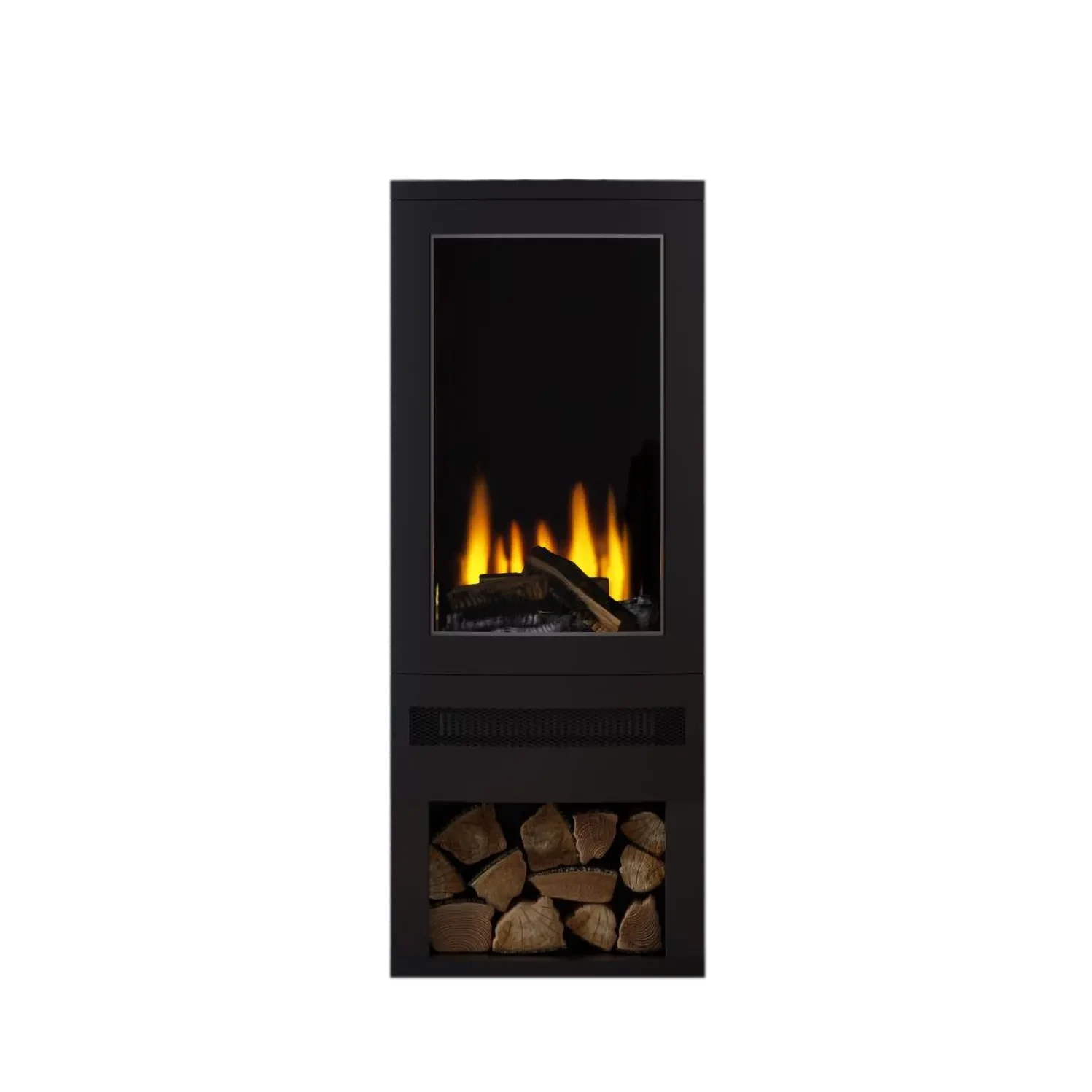 British Fires Bramshaw - Freestanding Electric Fireplace with Log Storage