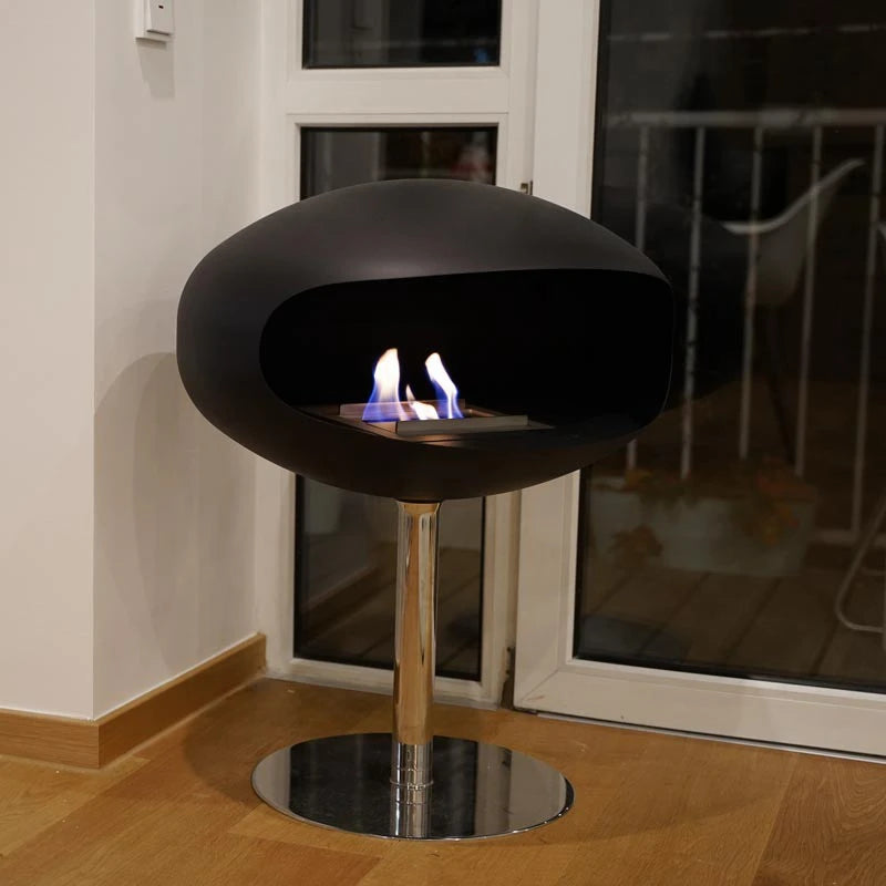 Cocoon Pedestal - Matte Black with Steel Pedestal