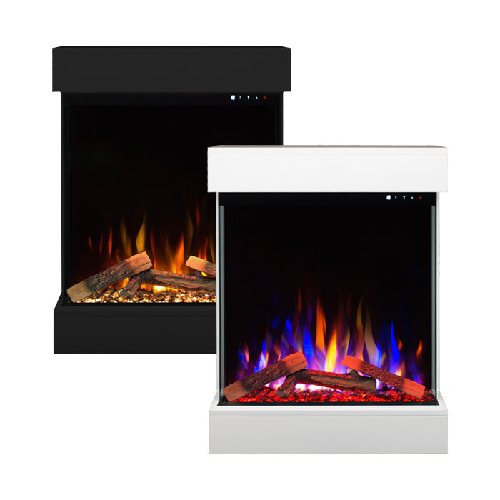 Dame Black Electric Fireplace - Black