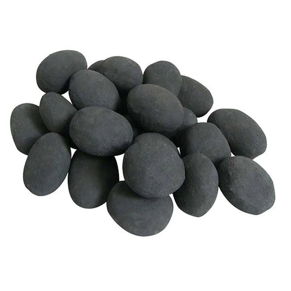 Ceramics Pebbles Black - 24 Pieces