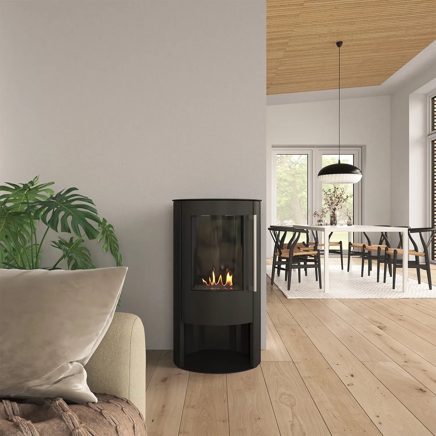 bioethanol stove closed glass