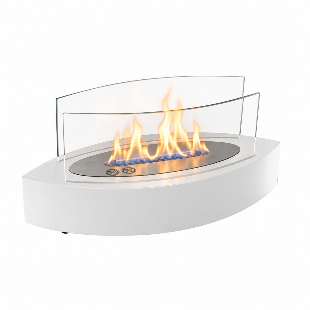 Oval Table Bio Fireplace