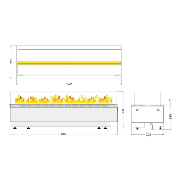 Mistero 1000 - Water Vapour Fireplace Burner