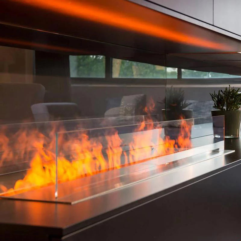 Mistero 2000 water vapour fireplace burner by Magic-Fire with 205 cm flame line