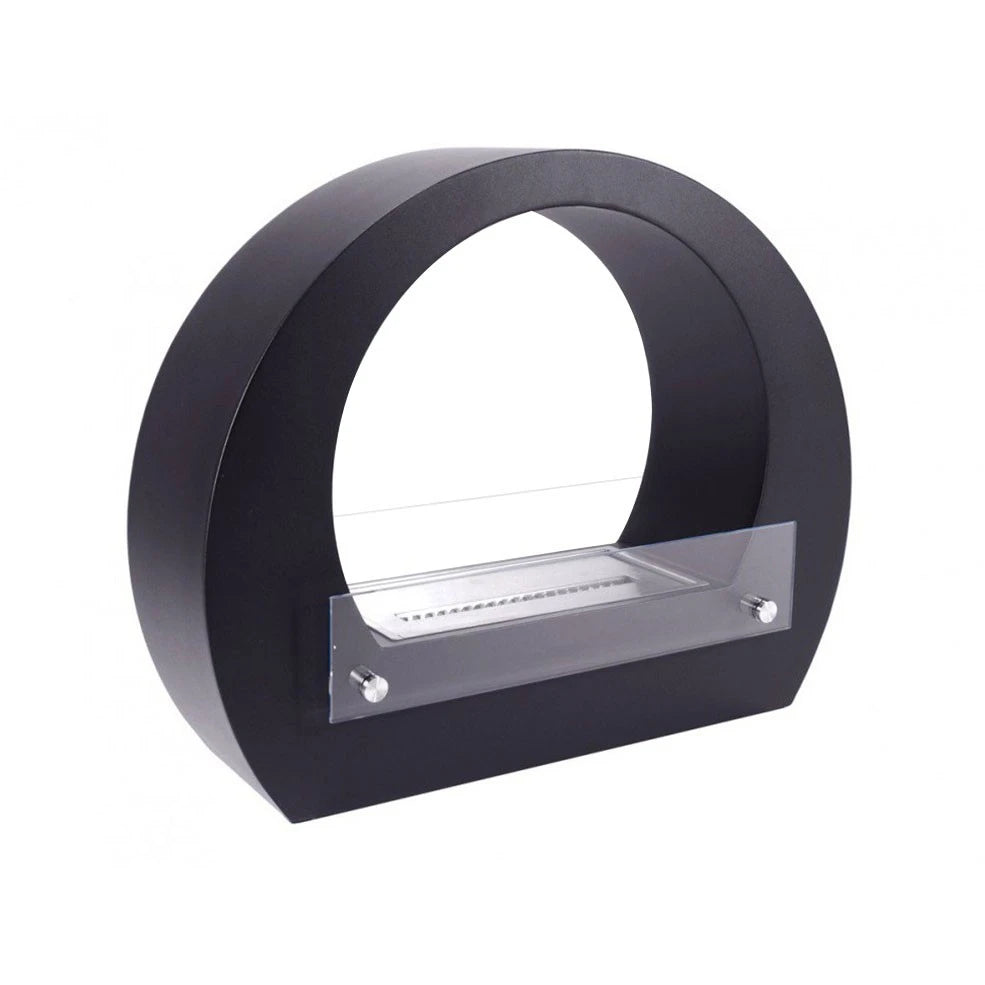 Dallas - Round Bio Fireplace - Black
