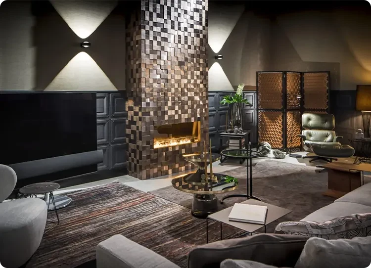 opti-myst insert in a living room