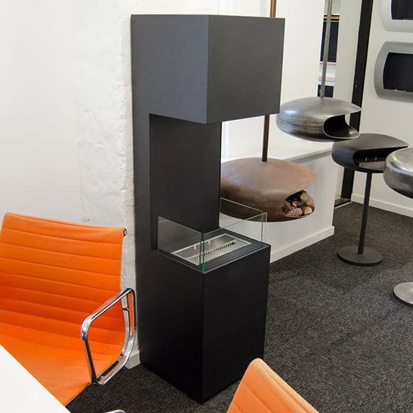 Open 3-Sided Bio Fireplace - Black