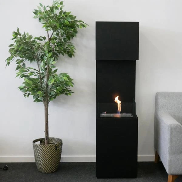 Open 3-Sided Bio Fireplace - Black