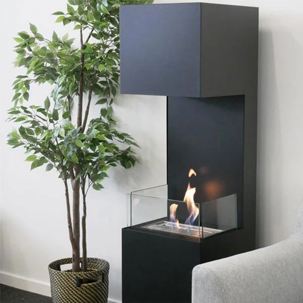 Open 3-Sided Bio Fireplace - Black
