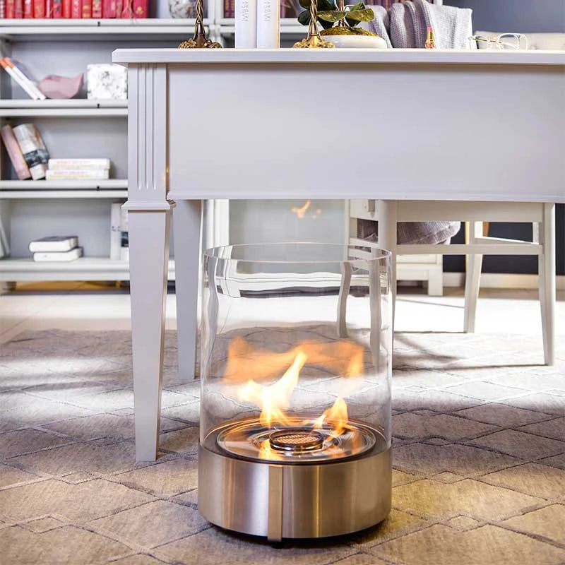 simple steel bioethanol fireplace