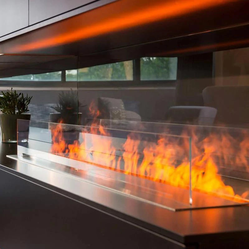 Mistero 2000 water vapour fireplace burner by Magic-Fire with 205 cm flame line