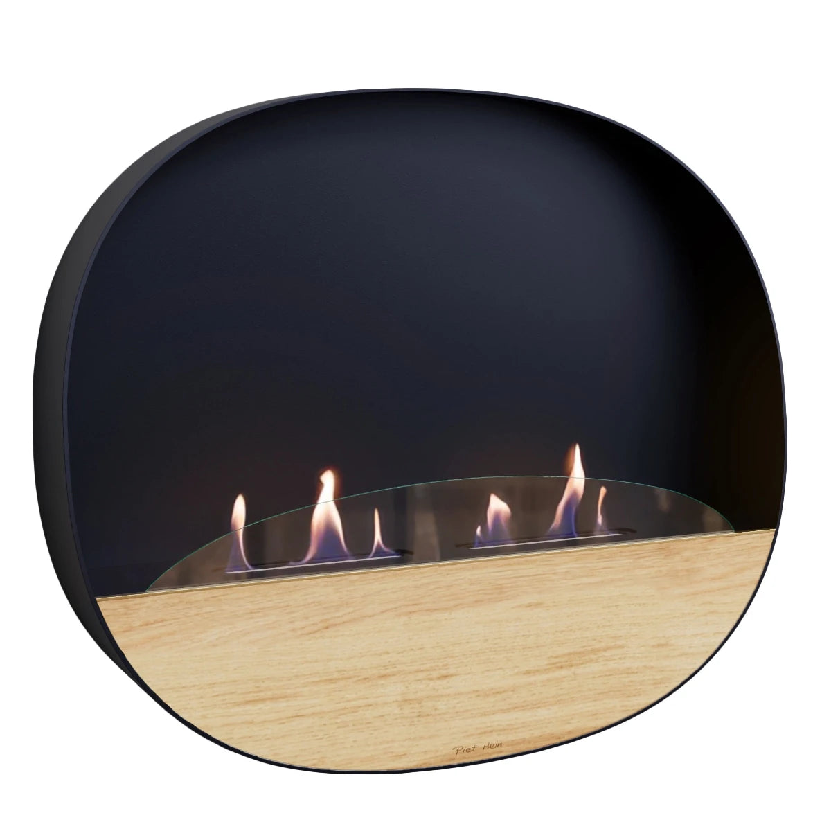 Epigram bioethanol fireplace in black finish
