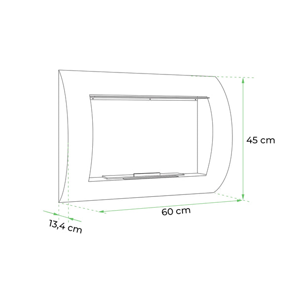 Ocean - White Bio Wall Fireplace