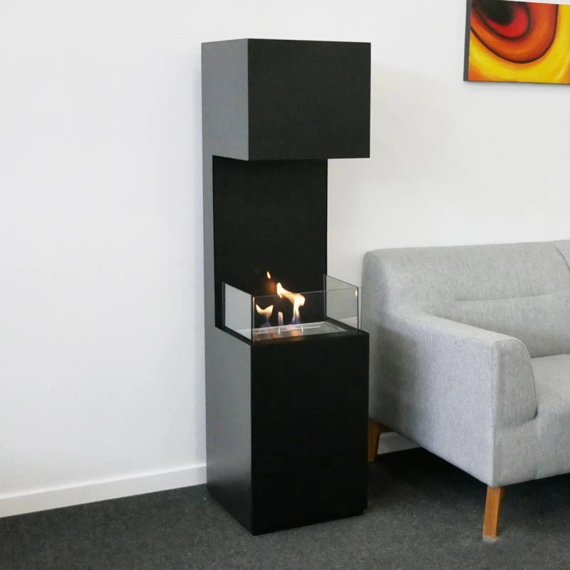 Open 3-Sided Bio Fireplace - Black