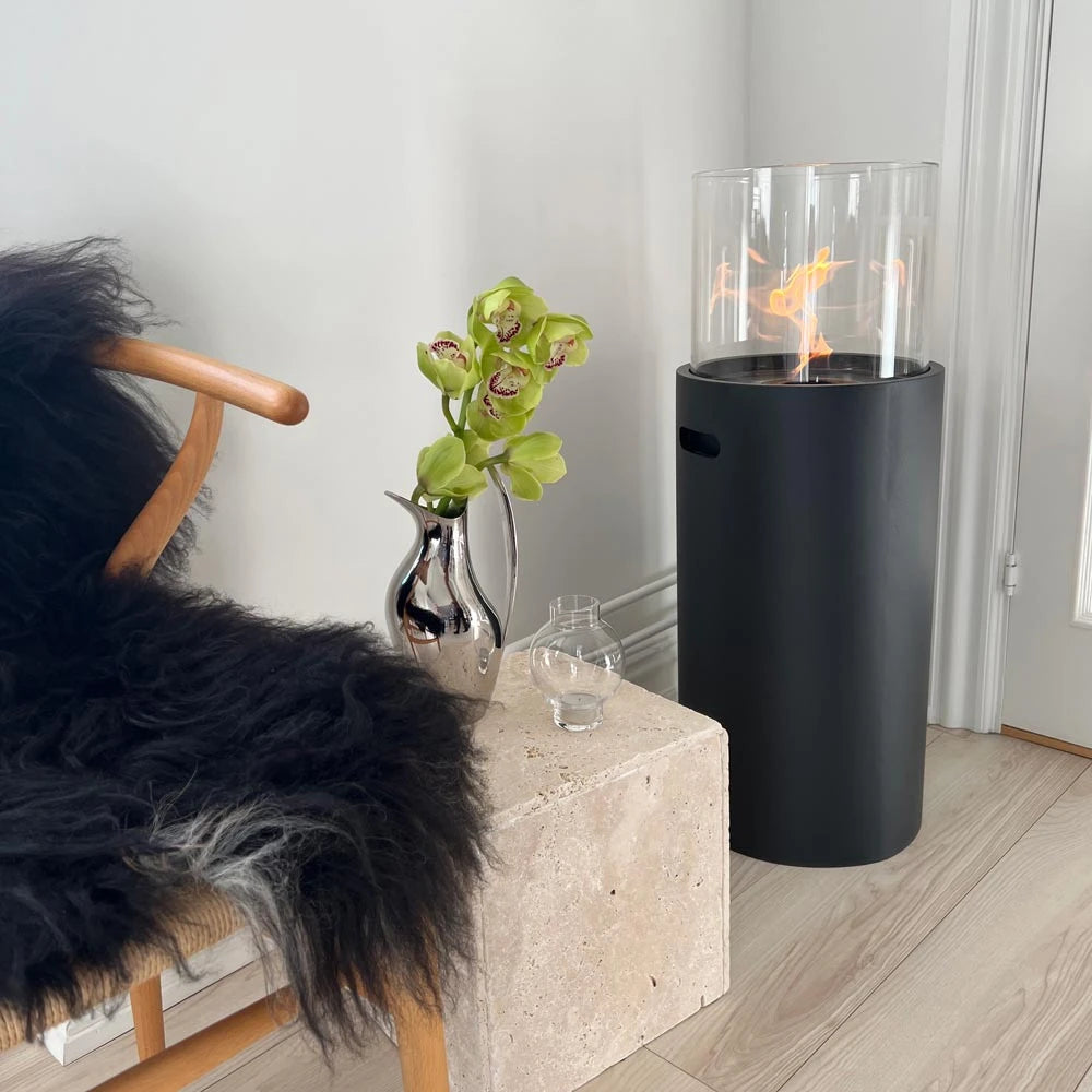 Outdoor Black Freestanding Bioethanol Fireplace