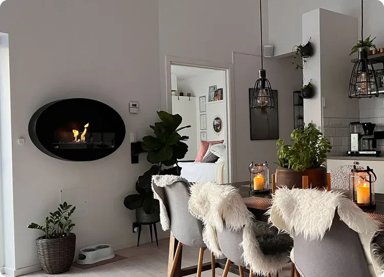 wall mounted bioethanol fireplace scandiflames maryland 
