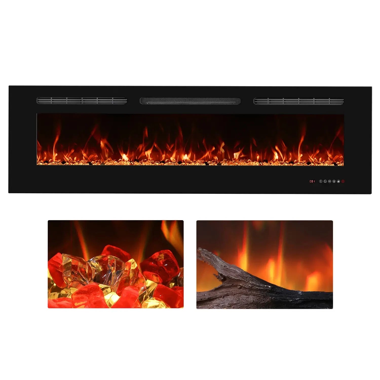 Titanite Built-in Electric Fireplace - 152 cm