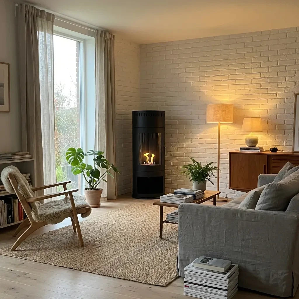 Washington - Black bioethanol wood-burning stove