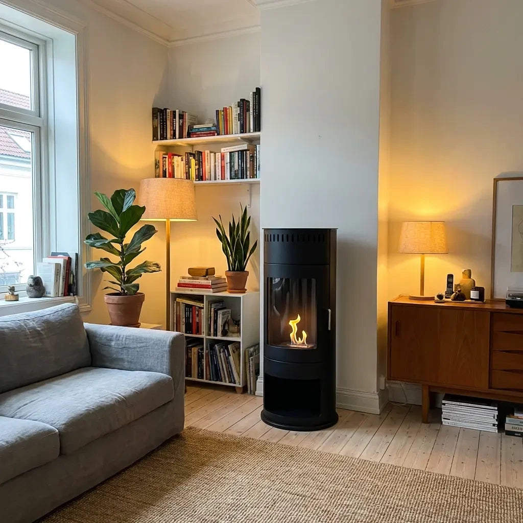 Washington - Black bioethanol wood-burning stove