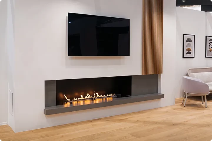 1-sided built-in bioethanol fireplace cover image