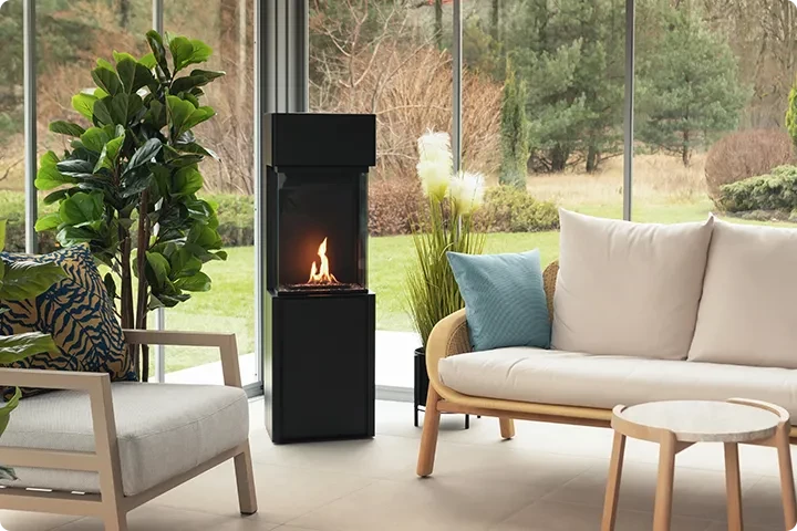 Remote Controlled Freestanding Bioethanol Fireplaces