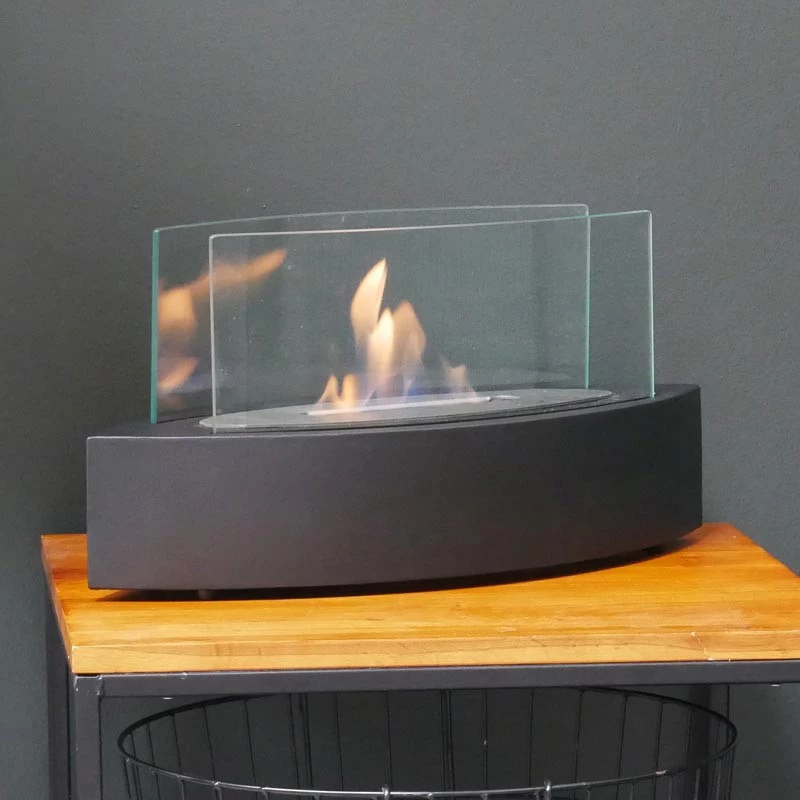 Table Bioethanol Fireplace In Oval Shape Bioethanol Fire