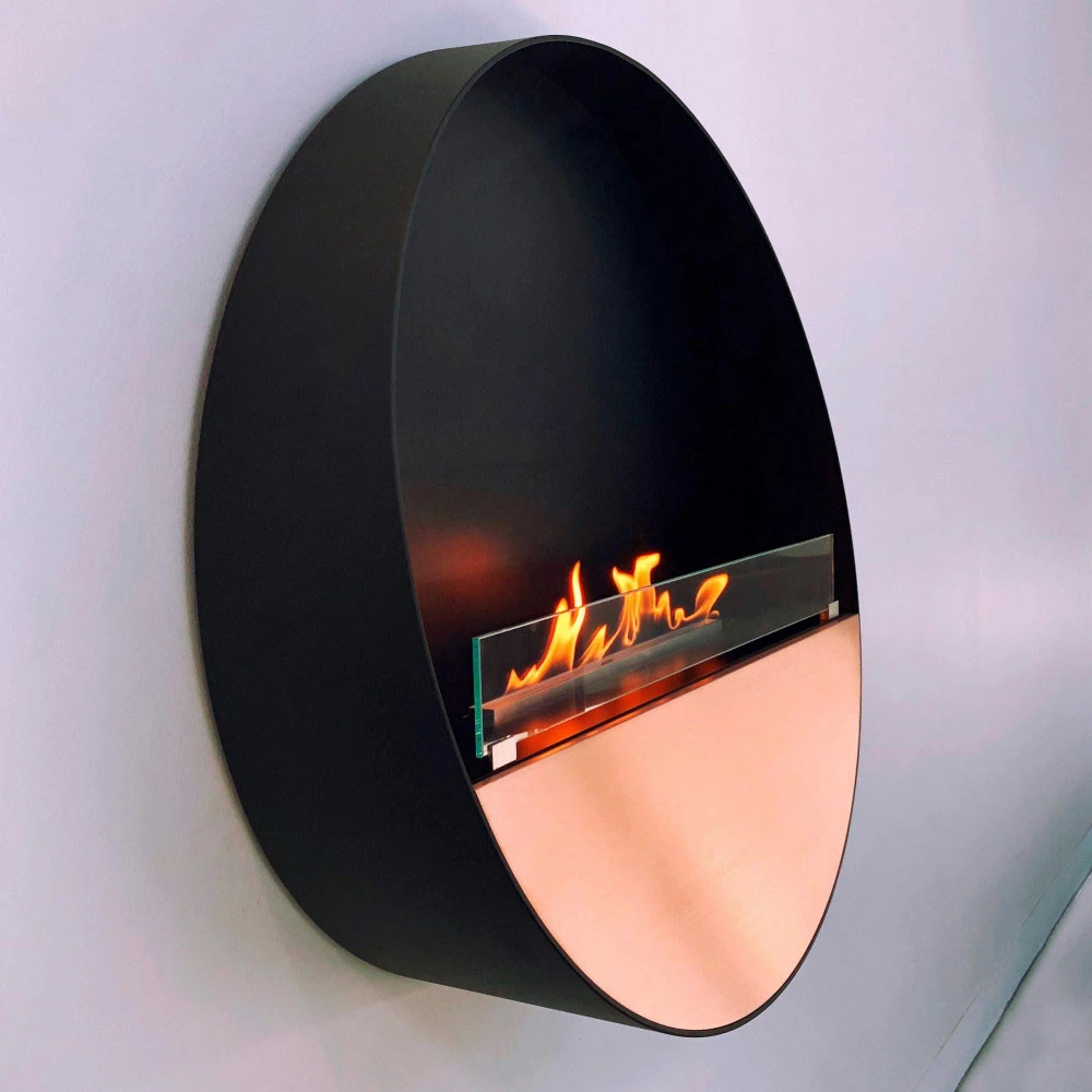 Copper bioethanol fireplace