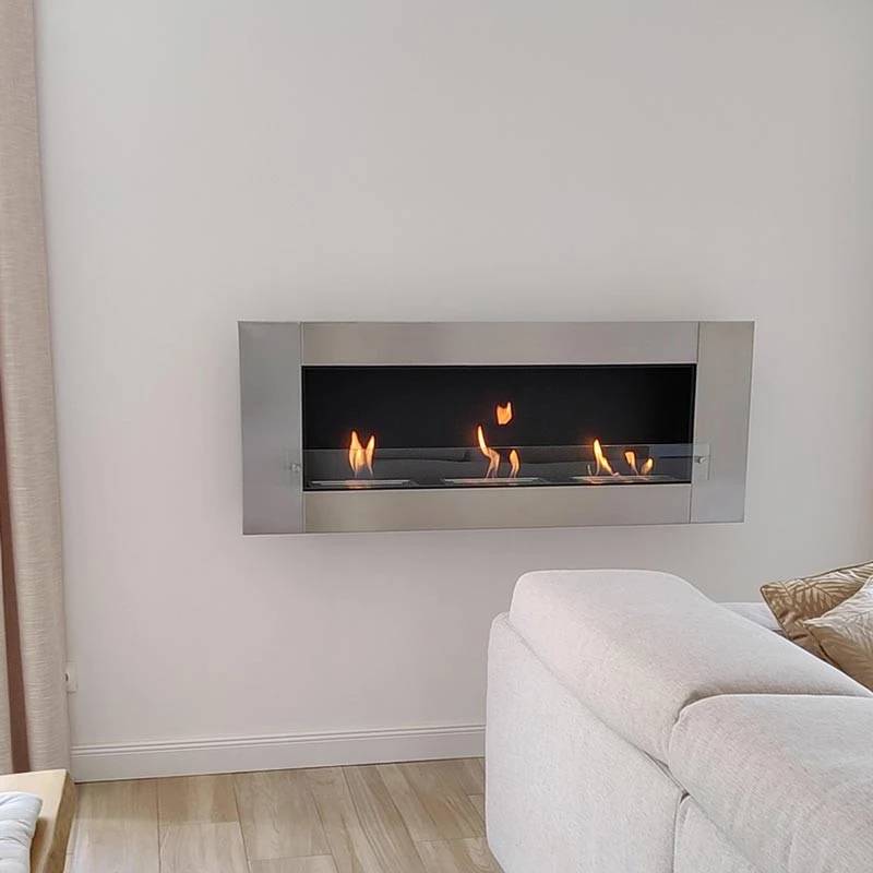 XL Stainless steel fireplace