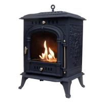 ScandiFlames Bergen - Free-standing bioethanol fireplace in cast iron construction