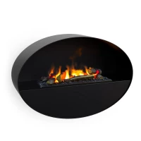 ScandiFlame Electric Kjos - Black Wall-Mounted Opti-myst Fireplace