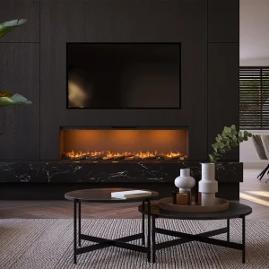Faber e-SliM Linear 1700-450 I one-sided built-in water vapours fireplace