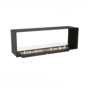 Foco Two 1500 - 150 cm wide two-sided tunnel built-in bioethanol fireplace