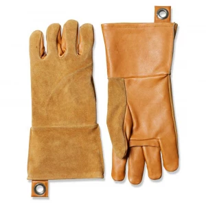 Grilling gloves in light leather - 2 pcs.