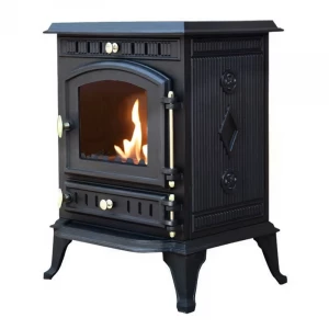 ScandiFlames Molde Free-standing Cast Iron Stove Bioethanol Fireplace