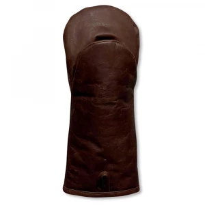 Grilling glove in dark brown leather - 1 pc.