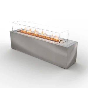 Planika Cabo Lunara remote controlled BEV bioethanol fireplace concrete finish