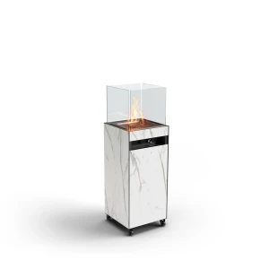 OIA Outdoor Gas Fireplace in White