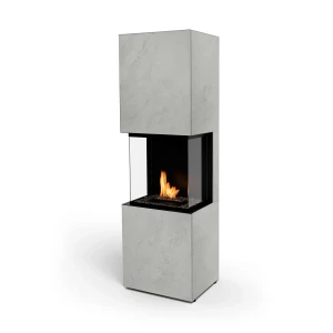 Planika Rock Firplace - Remote controlled BEV bioethanol fireplace with concrete finish