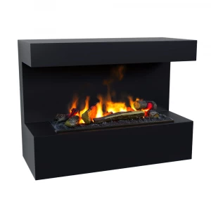 ScandiFlames Electric Steinsdal - Black Wall-Mounted Opti-myst Fireplace