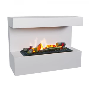 ScandiFlame Electric Steinsdal - White Wall-mounted Opti-myst Fireplace