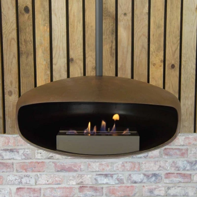 Ceiling Hanging Ethanol Fireplaces Suspended From The Roof