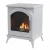 ScandiFlames Austin - Freestanding bioethanol fireplace in wood burning stove design and white finish