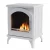 ScandiFlames Austin - Freestanding bioethanol fireplace in wood burning stove design and white finish