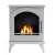 ScandiFlames Austin - Freestanding bioethanol fireplace in wood burning stove design and white finish