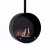 Ottawa Black 50 cm - Round suspended bioethanol fireplace