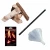 Accessory Set for Bioethanol Fireplaces - Decorative Wood, Glow Flame, Lighter, and Funnel