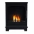 ScandiFlames Honolulu - Freestanding bioethanol fireplace in wood burning stove design and black finish