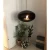 Ceiing-mounted bioethanol fireplace Cocoon Aeris Black with steel mounting rod