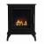 ScandiFlames Nashville - Freestanding bioethanol fireplace in wood burning stove design and black finish