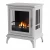 ScandiFlames Nashville - Freestanding bioethanol fireplace in wood burning stove design and white finish